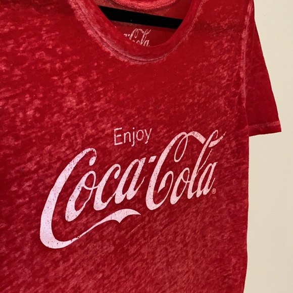 Coca-Cola Logo Red Graphic Tee TShirt Sz L - Picture 3 of 7
